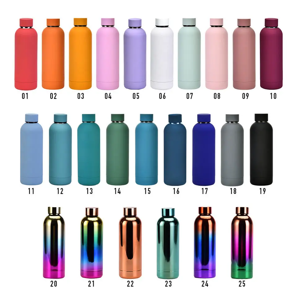 Wholesale custom logo portable small mouth gym sports running hiking stainless steel water bottle