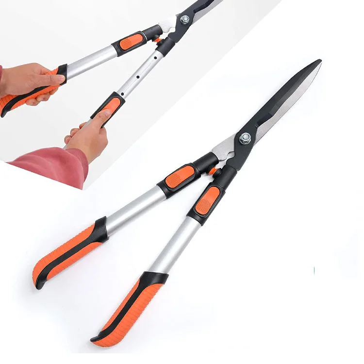 Hedge Shears Gardening Landscaping Hedge Clippers Carbon Steel Blade Comfortable Handle Wavy Blade Absorb Shock Garden Trimmer