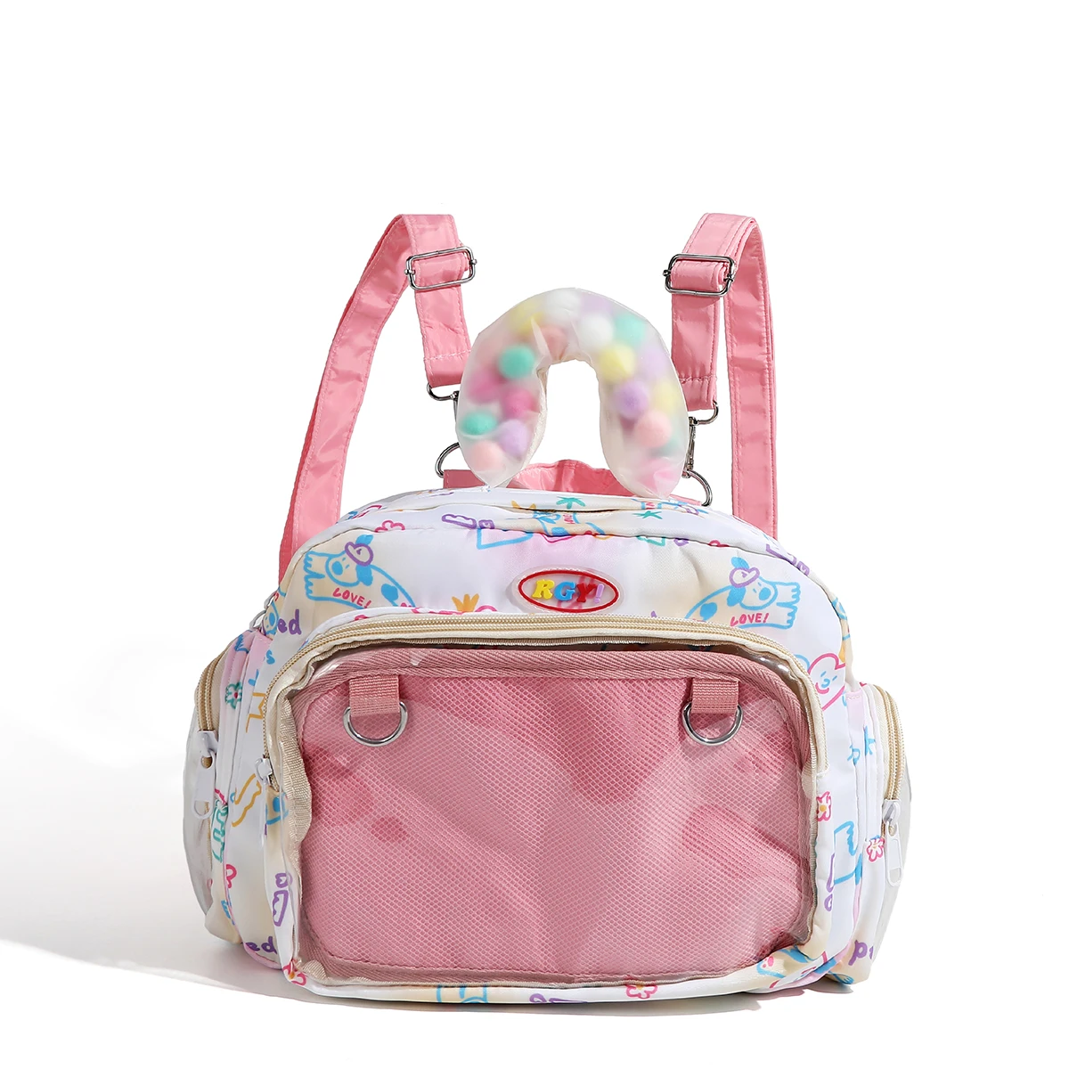 Small niche design new robot girl travel backpack cute pain bag backpack college student backpack