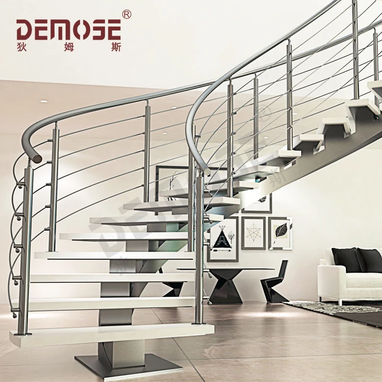 demose stairs manufacture interior loft stairs mono stringer stairs wire balustrade stainless steel accessories