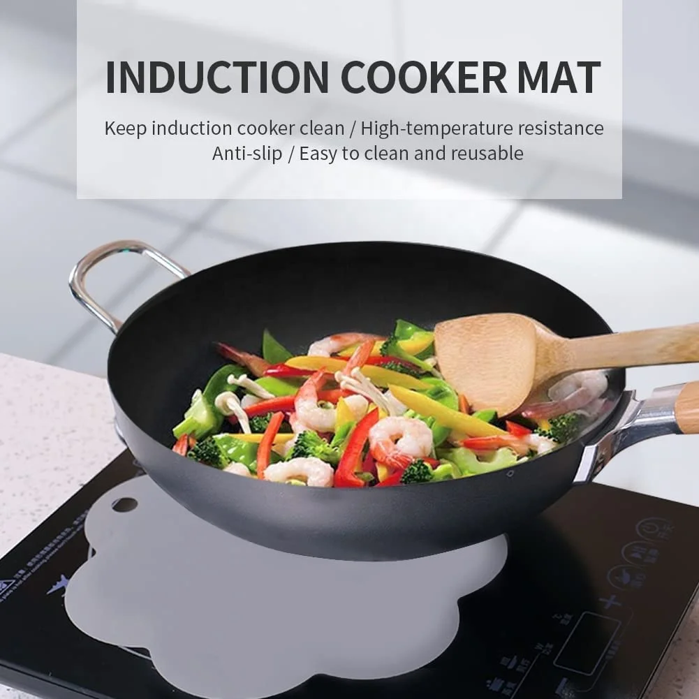 Factory Directly Kitchen Accessories Silicone Induction Cooker Mat Non-Slip Silicone Induction Cooker Protective Cook top Mats