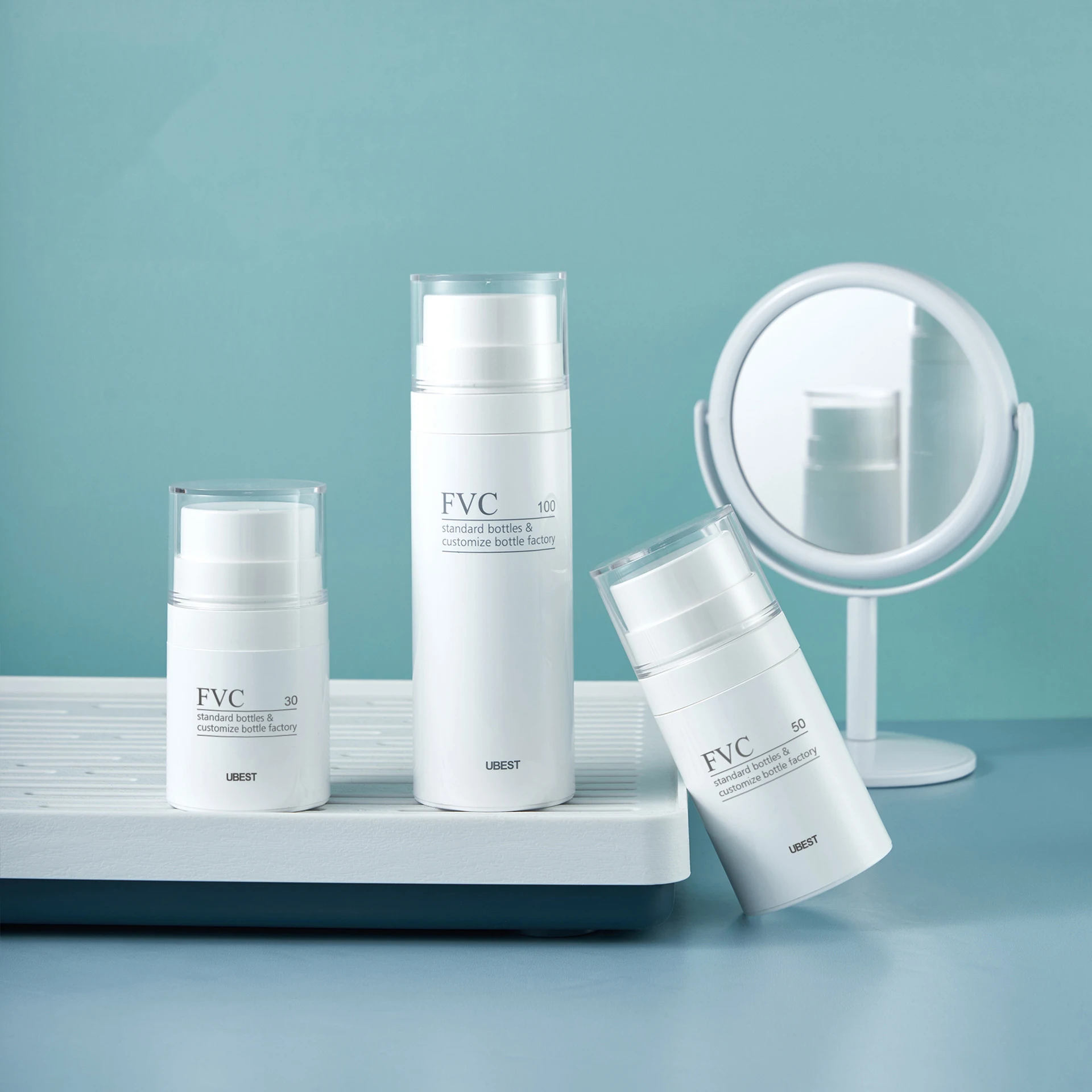 Cosmetic Airless Lotion Pump 50ml Airless Skin Care Essence Pump Bottles