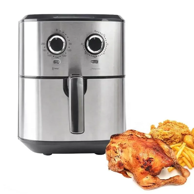 Silver Crest Hot 1700W Powerful Knob Nonstick Pot Air Fryer Household Cooking Oven 5.5/6.5L