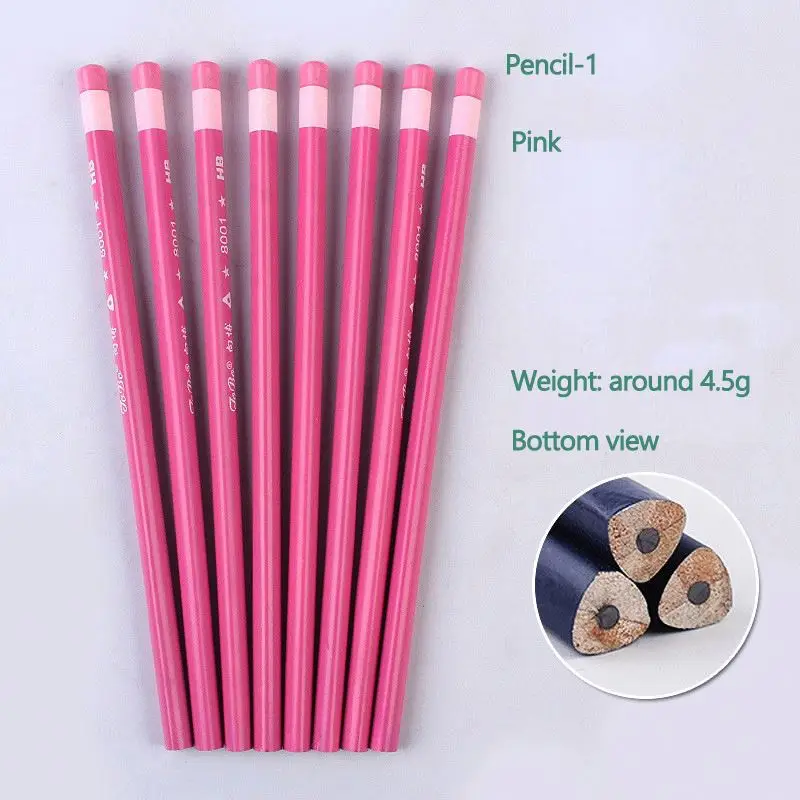 Wooden Pencil Hb Colored Pencil Three Corner Or Round Shape Sketch Pencil