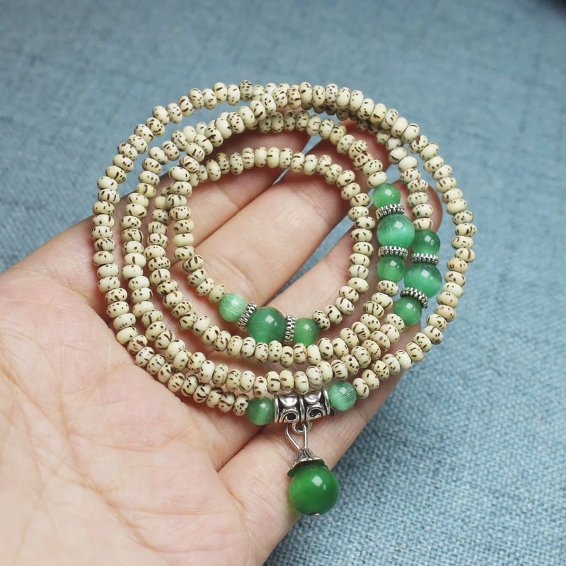 CLBX Star Moon Bodhi Piece Beads Mini Multi Loop Hand Chain Bracelet Star Moon Bodhi Seed Art Play Beads Buddha Beads Wholesale