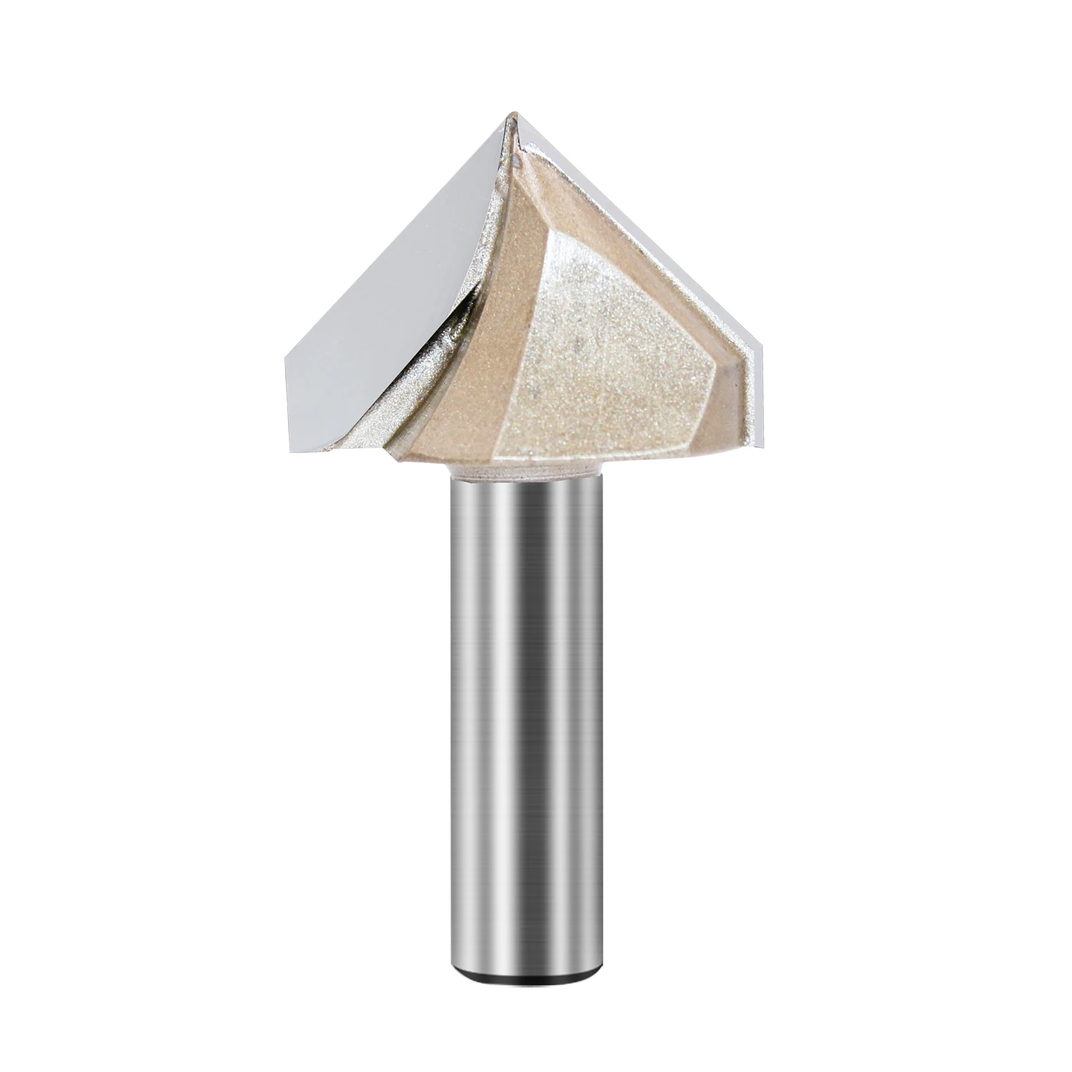 V Groove Router Bit TIDEWAY ZLC0301 90 Degree Double Flute Chamfer and Bevel Bit