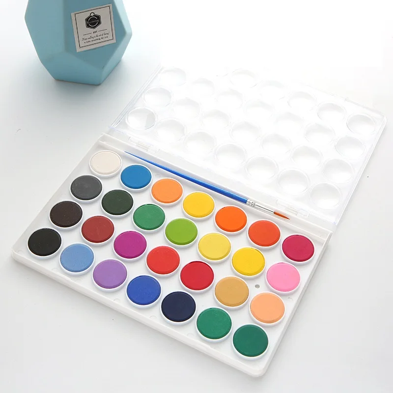 Hot selling Semi-moist round shape water colour water paint
