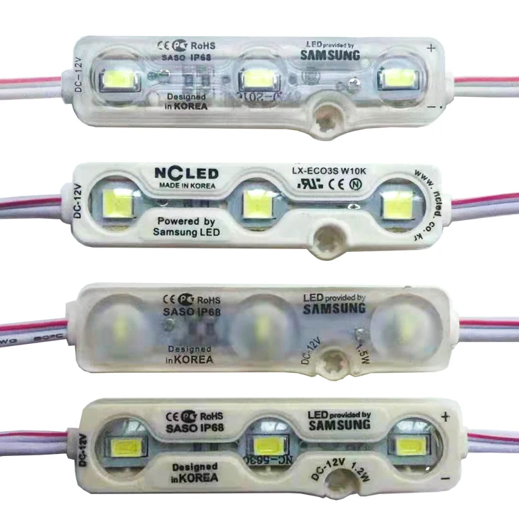 High Power IP65 12V 3 LED 2835 5630 3030 Module Lens LED Module