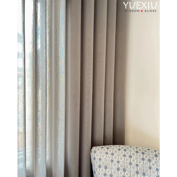 New Design Living Room Decorative Fabric Valance Cortinas Home Window Luxury Pleated Curtains