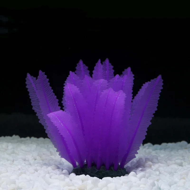 Silicone aquarium fish tank ornament grass artificial water seaweed lawn landscape decor