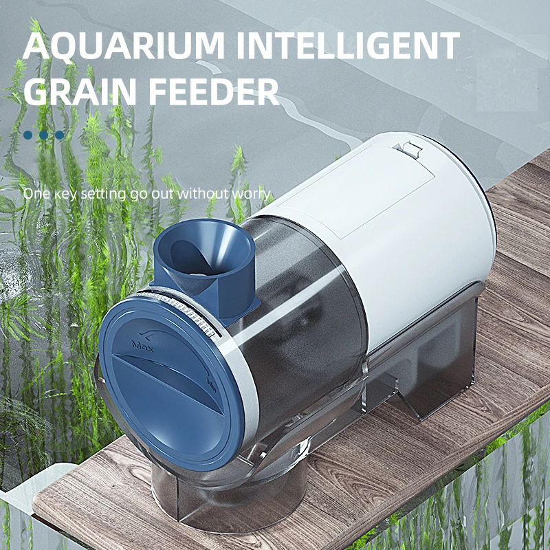 Automatic Timed Feeding for Ornamental Fish ABS Plastic Fish Tank Feeder with Pellets for Aquariums