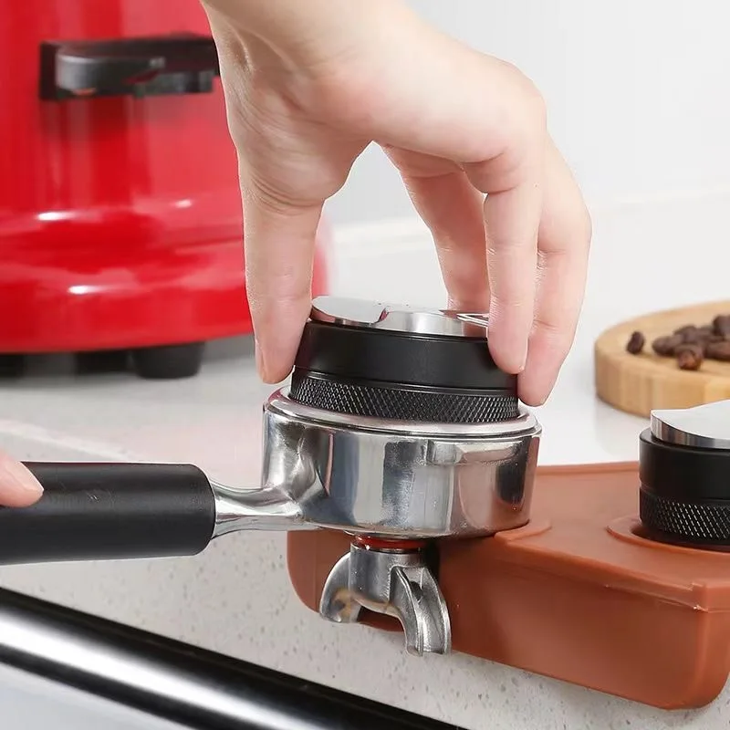 Premium Quality 2in1 Dual Head Coffee Distributor Adjustable Depth 4 Angled Slopes Adjustable Palm Tamper Espresso Distribution