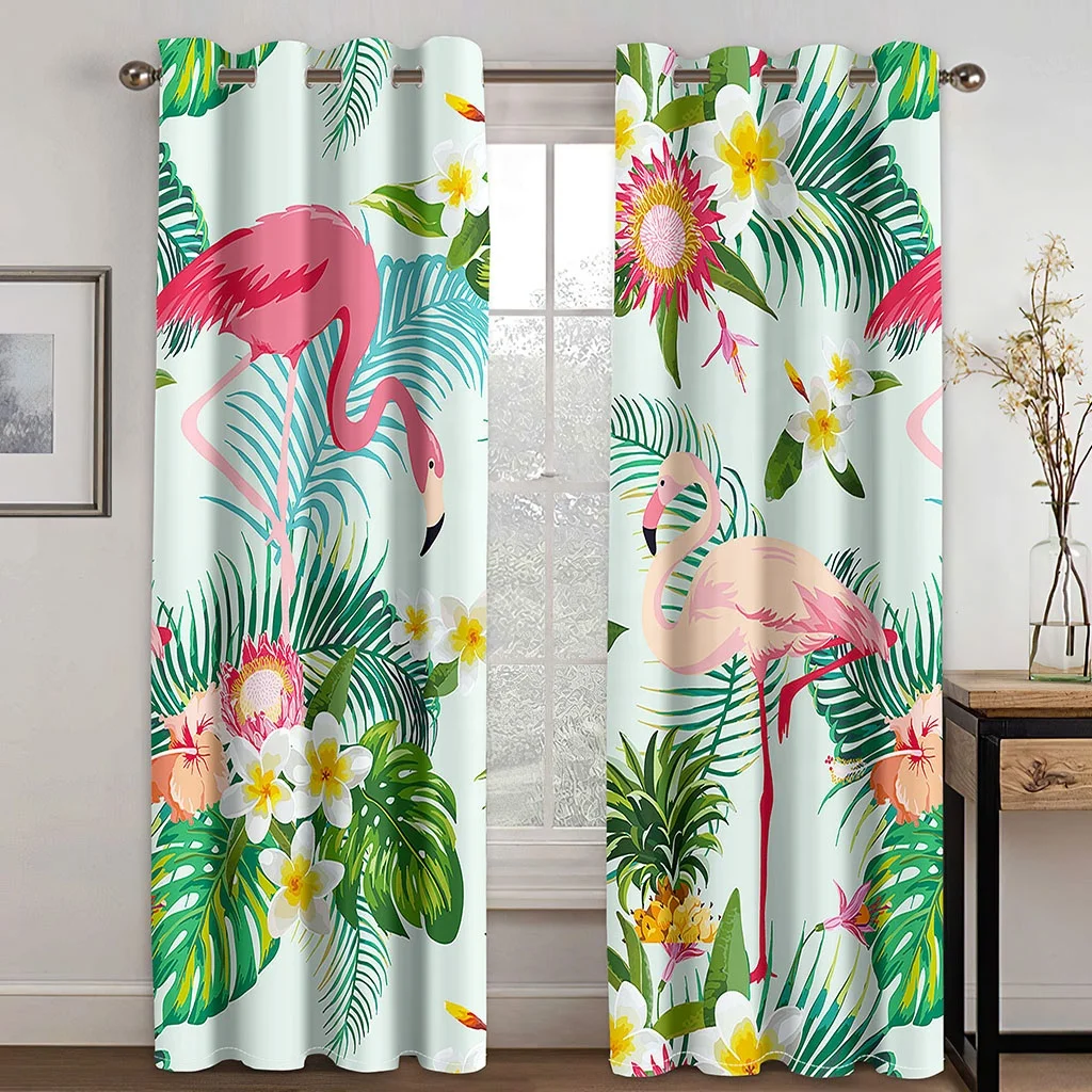 Amazon hot sale cortinas para sala living room curtain cloth European luxury style Green Leaves design curtain window curtains