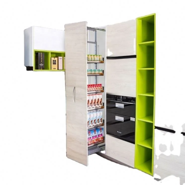 Fully Pull-Out Grill With High Unit Line Of Kitchen Cabinet With Soft Closing Slider