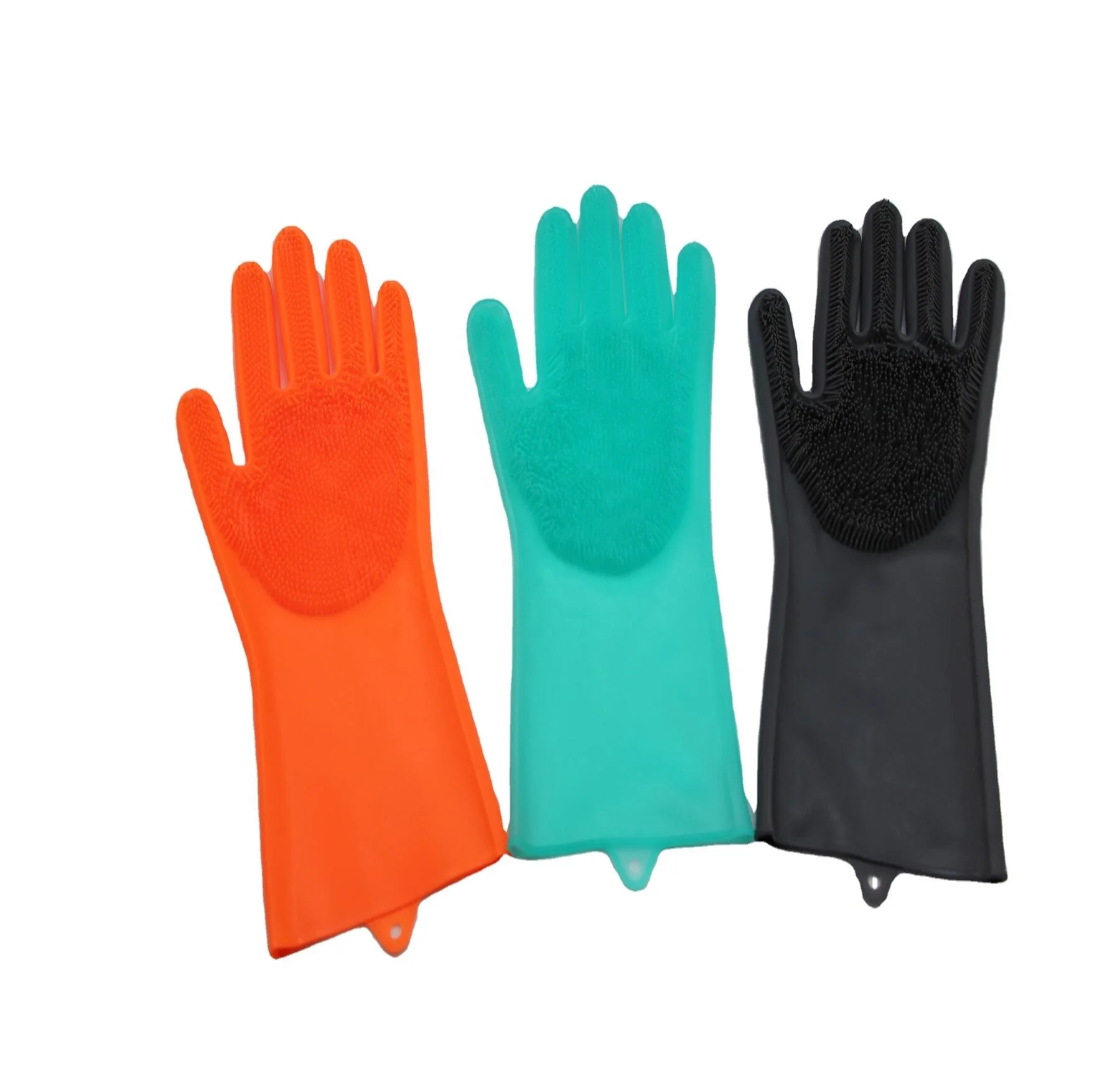 Silicone Easy Clean Hair Brush Washing Body Massage Bath Scrub Soft Back Body Brush Glove