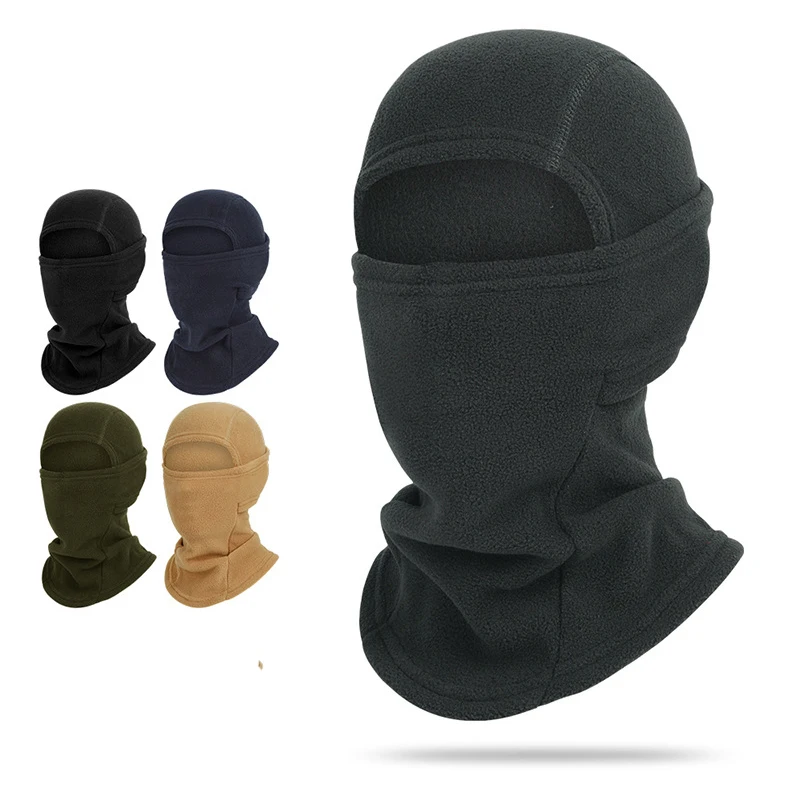 cheap black motorcycle full face polar fleece balaclava for ski