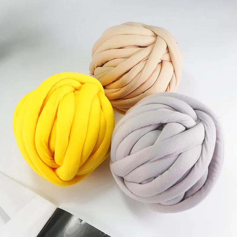 Dimuni Wholesale Price Super Soft Velvet Chunky Tube Yarn Giant Tube Yarn