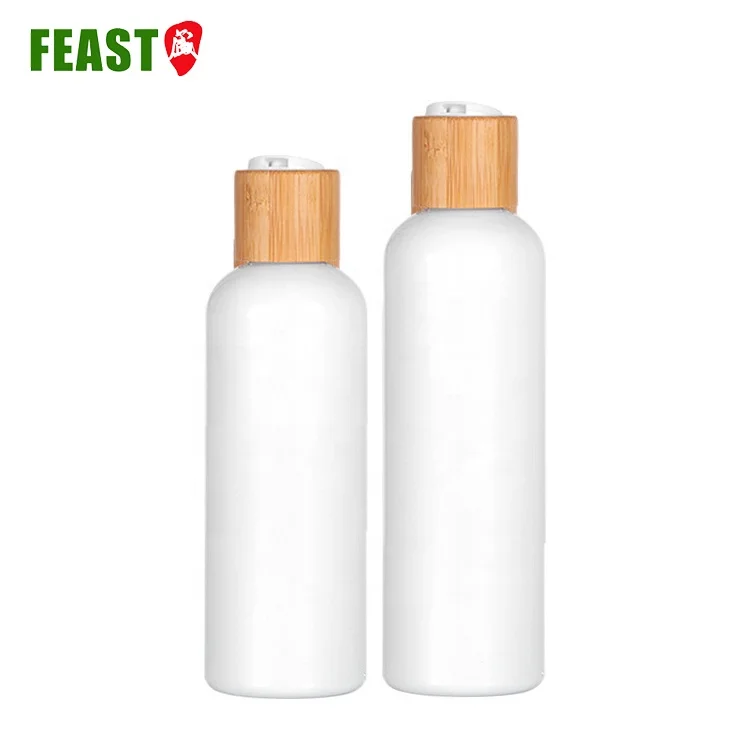 
Good Quality 150ml Pet Bottle Empty 120ml Cosmetic Lotion Pet Bottle 200ml Bamboo Lid PP Body Bottle Jars 