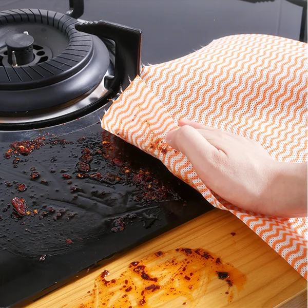 Cleaning Products Customized Disposable  Washcloth Towel Kitchen Dish Cleaning Cloth Roll For Household Cleaning Wipes