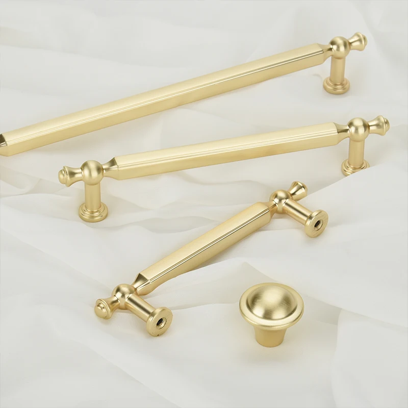 Gold-finished kitchen cabinet handle/Contemporary gold handles for kitchen cupboards/Alloy Furniture Handle
