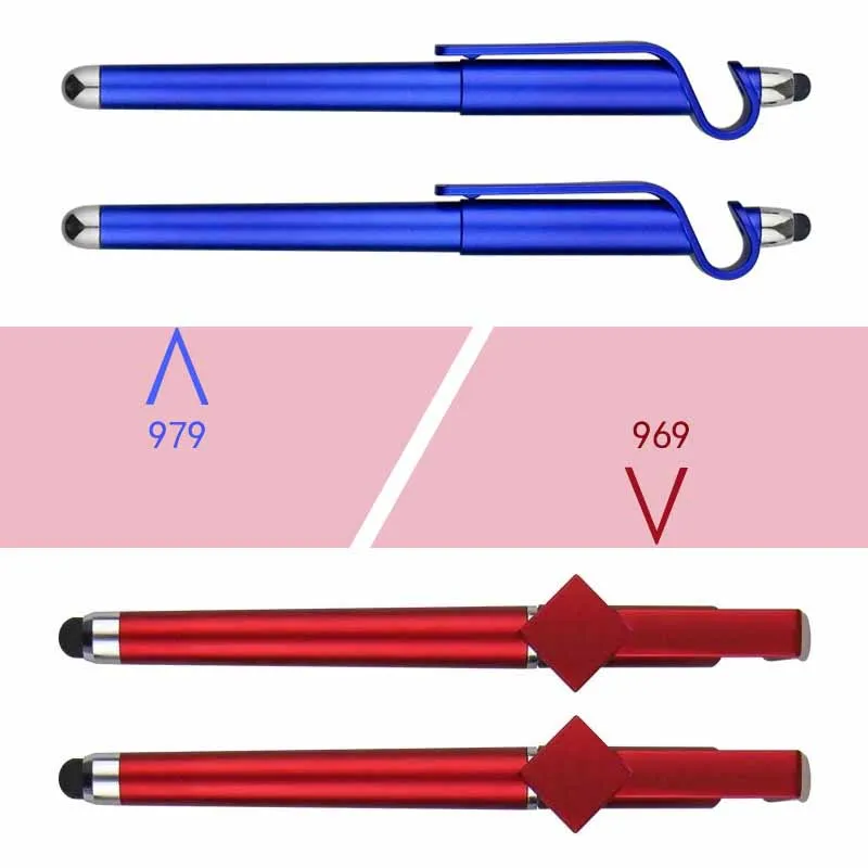 Personalized Logo 3-in-1 Soft Stylus Multifunction Touch Screen Pen with Custom Logo Novelty Ballpoint Plastic Pens for Phone