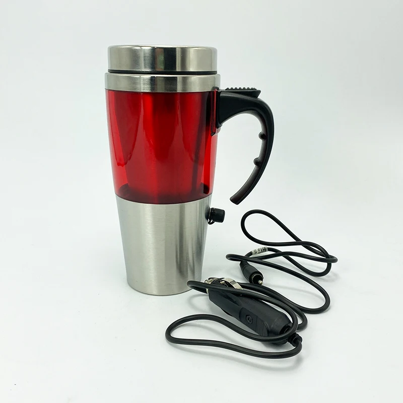 Hot sale promotional portable stainless steel auto mug 12V usb heat electric coffee thermo warmer mug with handle for car