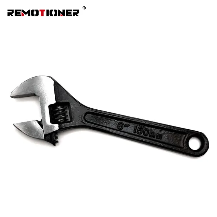 Factory Supply 8-10-12 Inch Heavy Duty Flexible Spanner Carbon Steel Black Oxide Adjustable Wrench