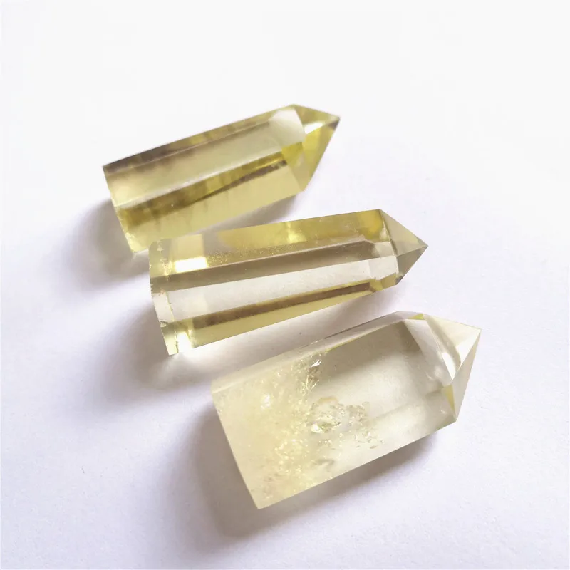 Wholesale High Quality Natural Crystal Citrine Mini Quartz Point Feng Shui Wand Folk Crafts For Healing