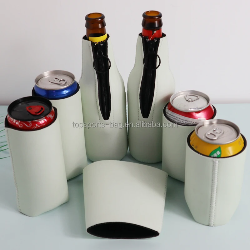 Plain Neoprene Fuax Leather Luminous Slim Can Sleeve Glow in the Dark Soda Slim Can Insulator Holder