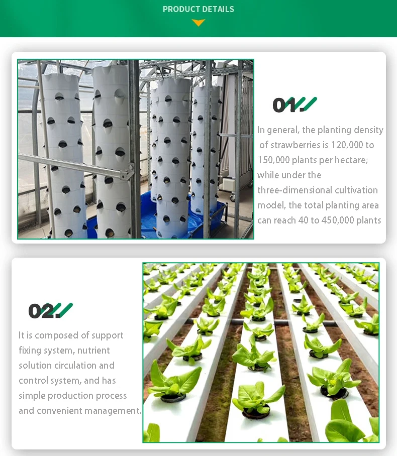 X44 Rotating Tower With Frame Hanging Type Vertical Column Hydroponic Aeroponic Strawberry Fruit Garden Tower Planting Tower