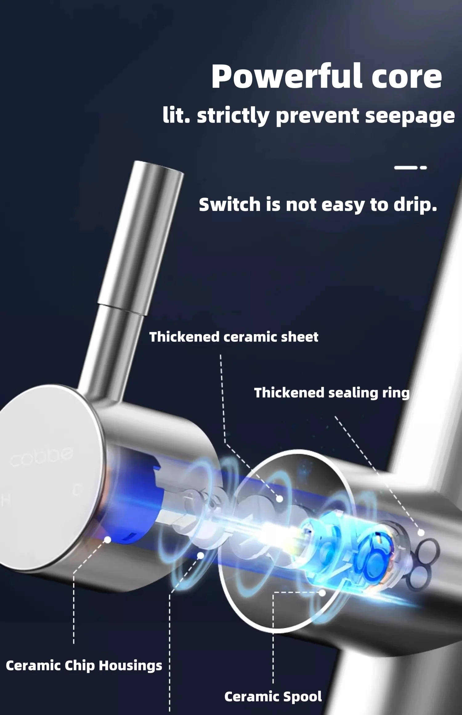 304 Stainless Steel Kitchen Taps Faucet Pull-Out Retractable Sink Faucet