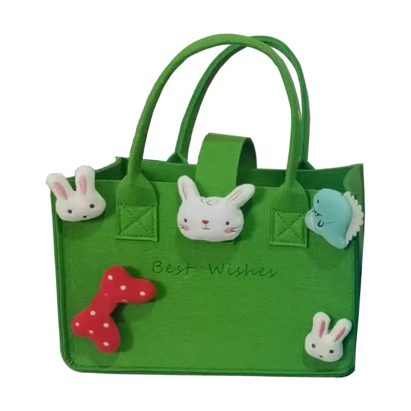 New Eco-Friendly Felt doll gift bag wedding gift felt beach bag Handbags cartoon girls gift bags