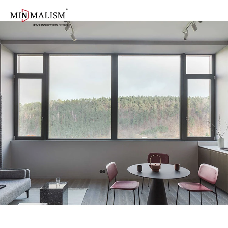 Thermal Break Aluminum Windows Double Glazing French Window Triple Glazed Casement House Windows