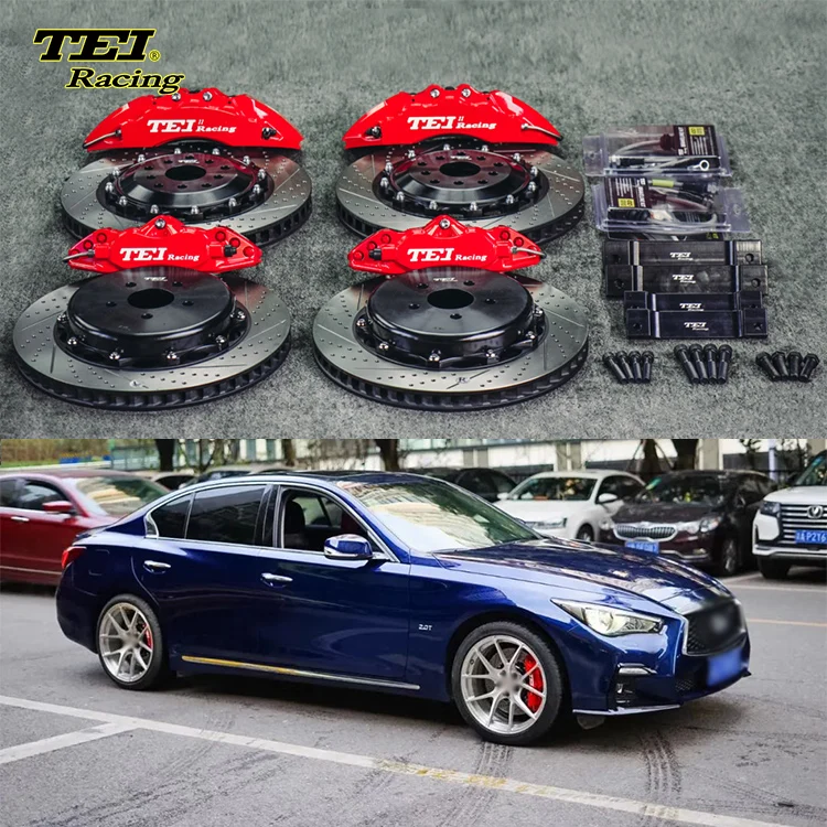 Front 6 piston and rear 4 piston caliper BBK auto brake system For INFINITI Q50 18 inch rim