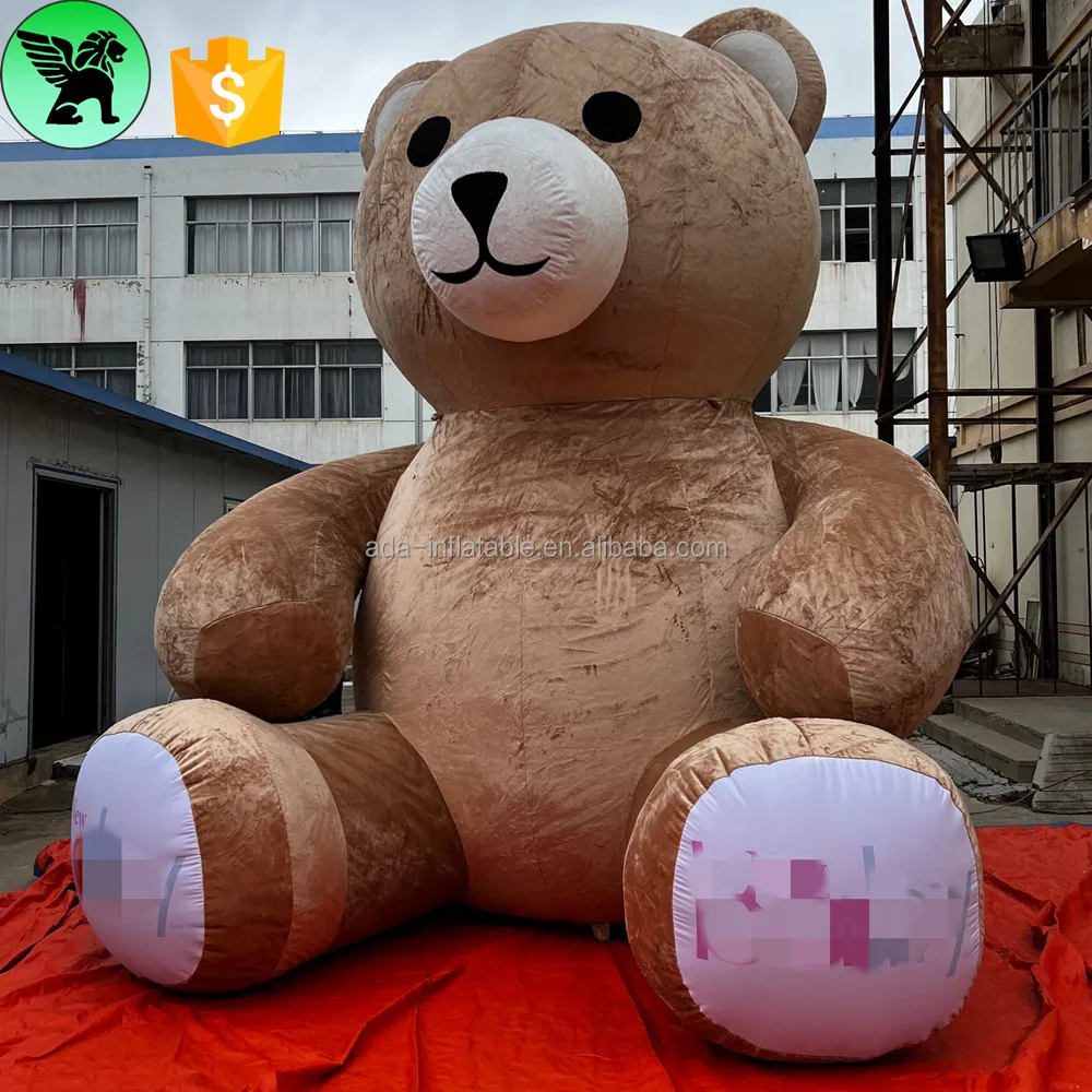4m Giant Inflatable Plush Cartoon Customized 13ft Event Advertising Inflatable Bear Mascot For Festival A9600
