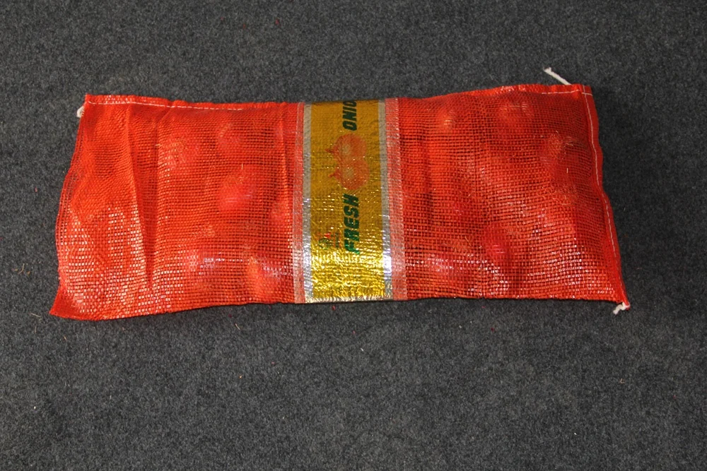 25 kg Leno mesh bag packing for onion with  color file