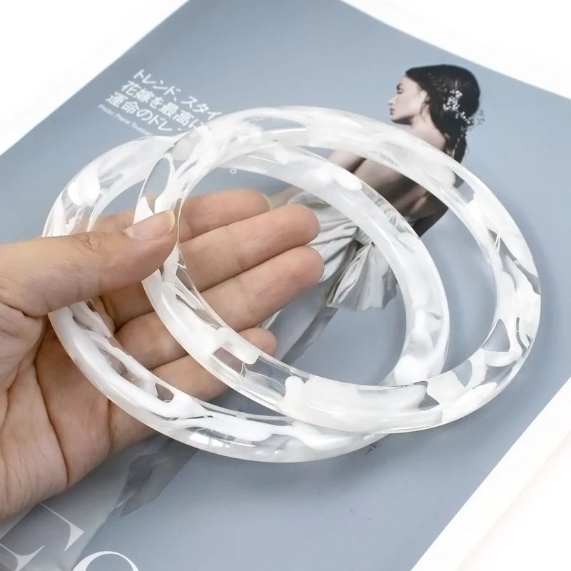 Deepeel  HE007 11.5CM Bag Accessories O Ring Resin Buckles Plastic Bag Handle