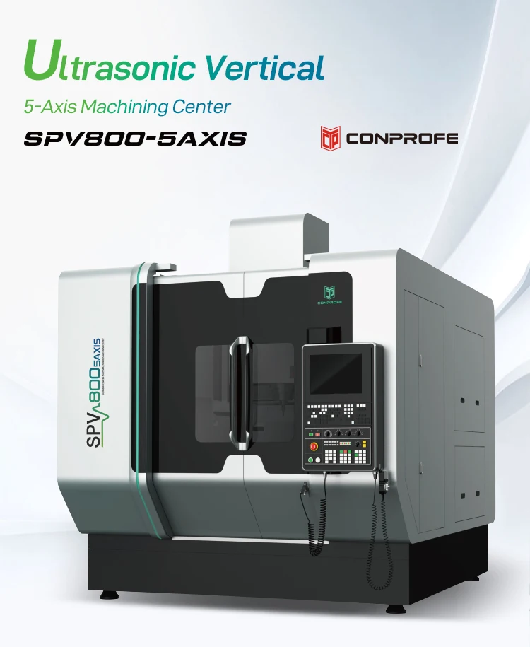 SPV800-5AXIS HSK-A63 автоматический чип-конвейер ультразвуковой вертикальный 5-осевой фрезерный станок с ЧПУ центр