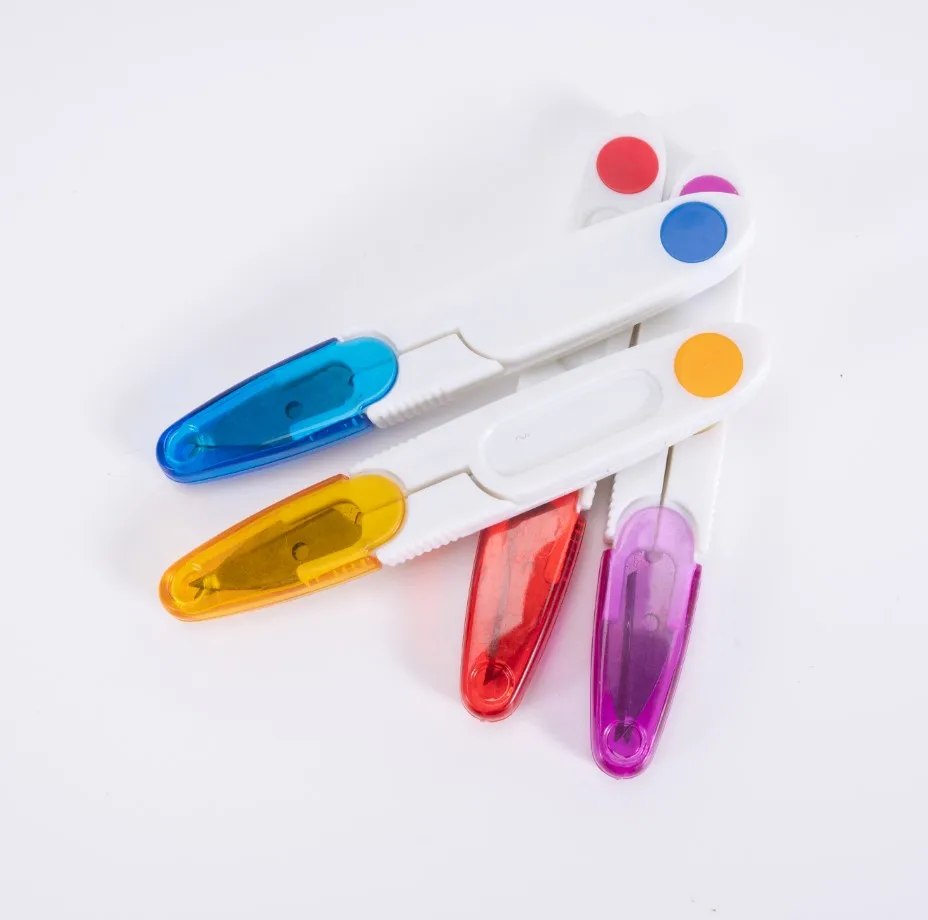 Embroidery Cross-Stitch Craft Thread Cutter Yarn Scissor with Protective Cover Sewing Scissors Clothes Thread