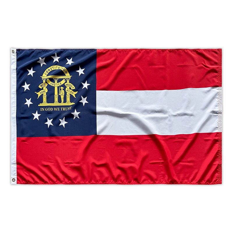 Fast Delivery New American 100% Polyester Double Sided 3X5ft Georgia State Banner And Flag