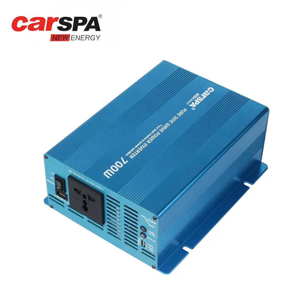  Преобразователь реальной мощности CARSPA 700 Вт от постоянного тока до переменного 12 В 24 48 цифровой