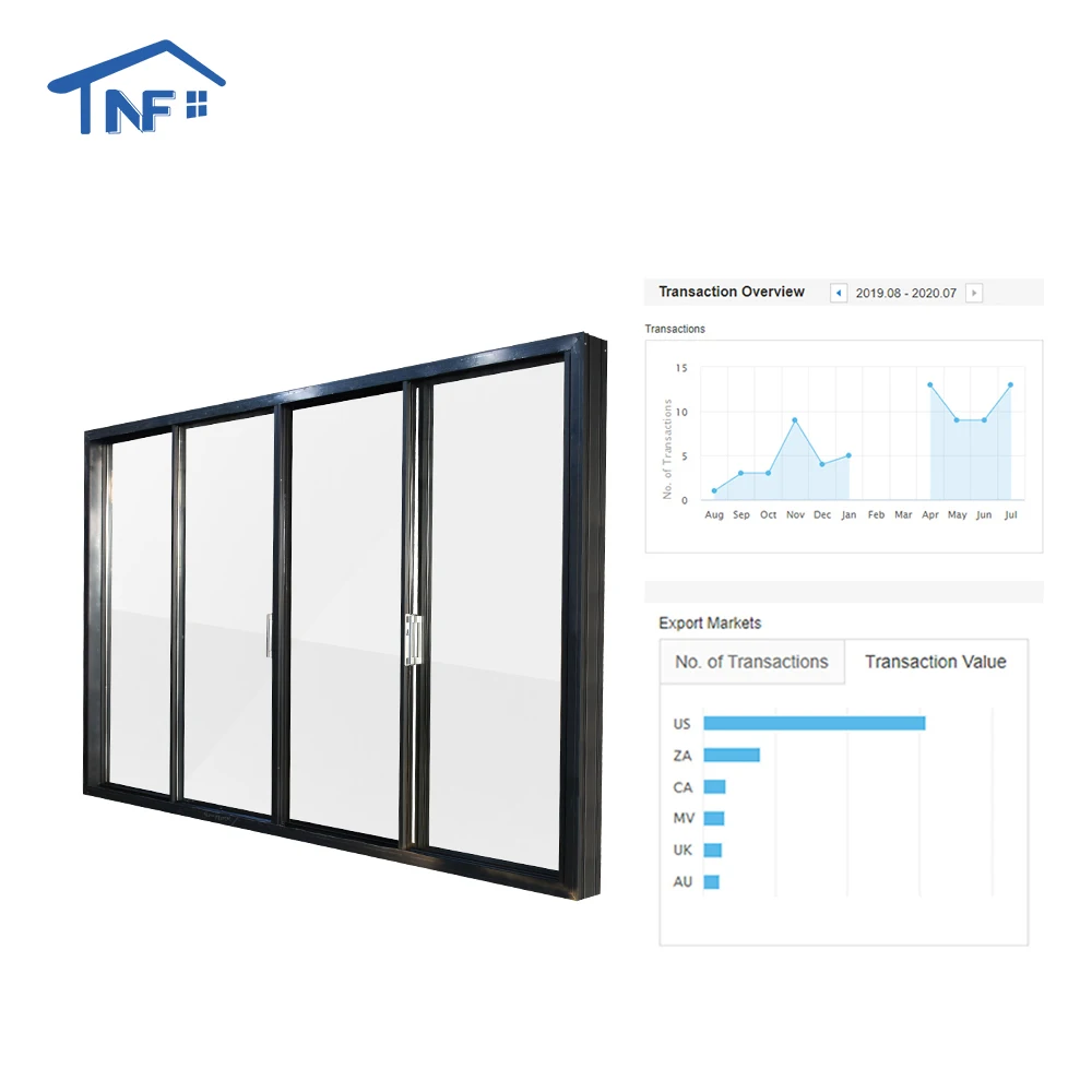 Security anti-theft standard sliding glass door courtyard sliding door