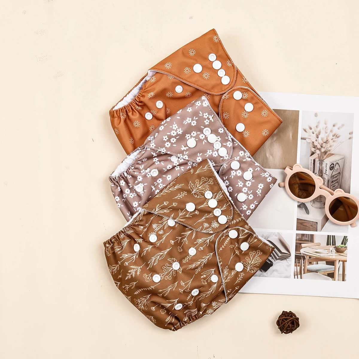 Wholesale  Reusable Diapers Suede Cloth Washable Baby Nappies And Sleepy Baby Cloth Diaper