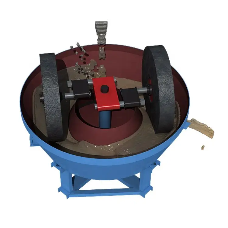 Factory price gold wet pan mill for gold ore