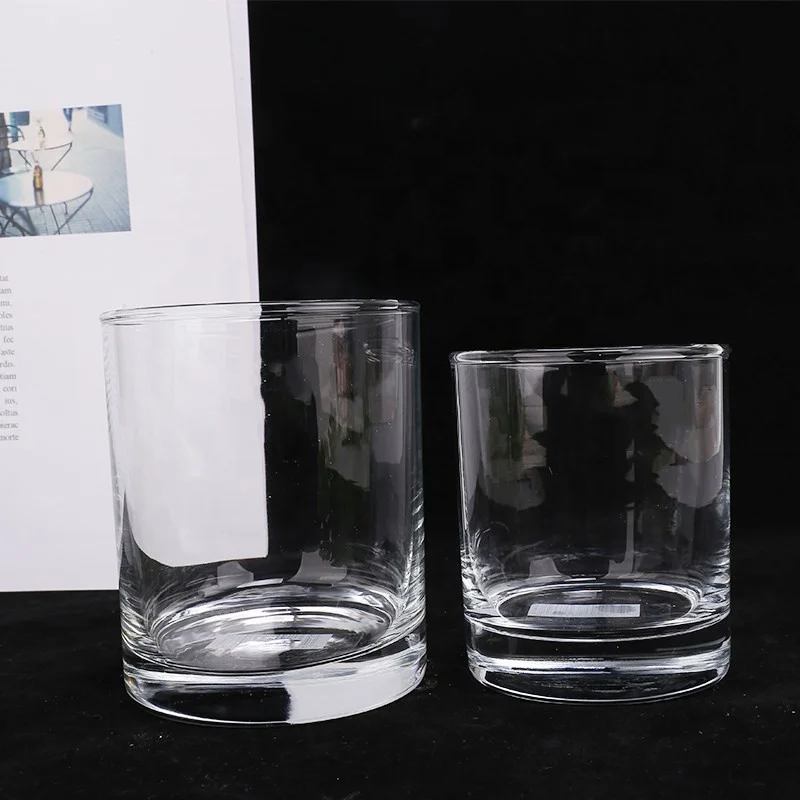 2020 Best Selling Excellent Quality Customized Logo Small Round Clear Glass Candle Jar for Candle Making