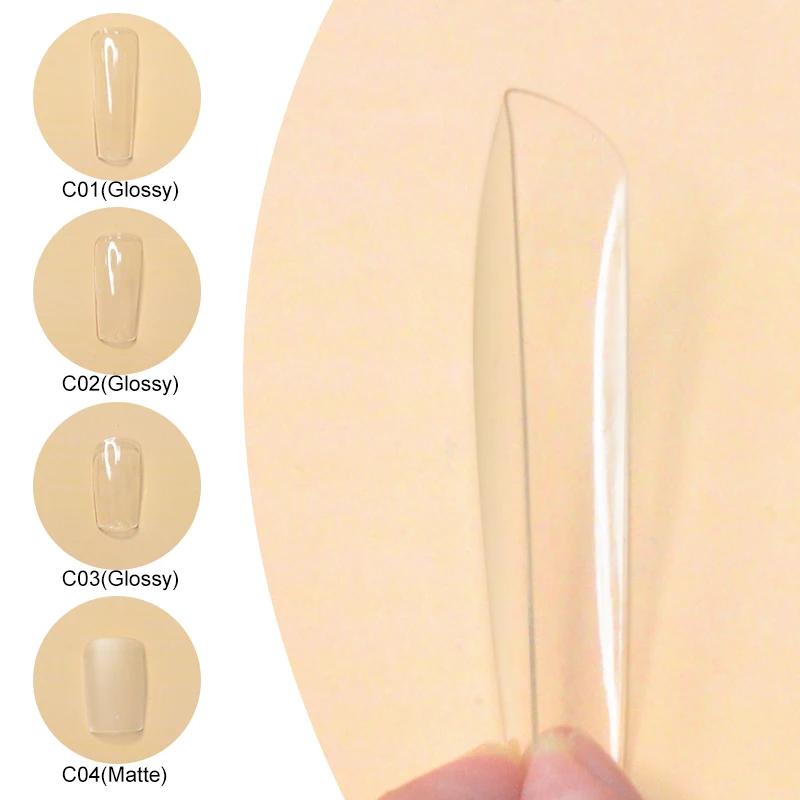 OEM Artificial Long Square Nails Tips Natural French Fashion Designed Handmade Press On Nails