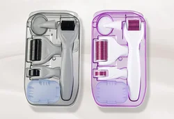 Custom logo dermal roller 0.5mm dermaroler 4in1 beard growth kit derma roller 4 in 1