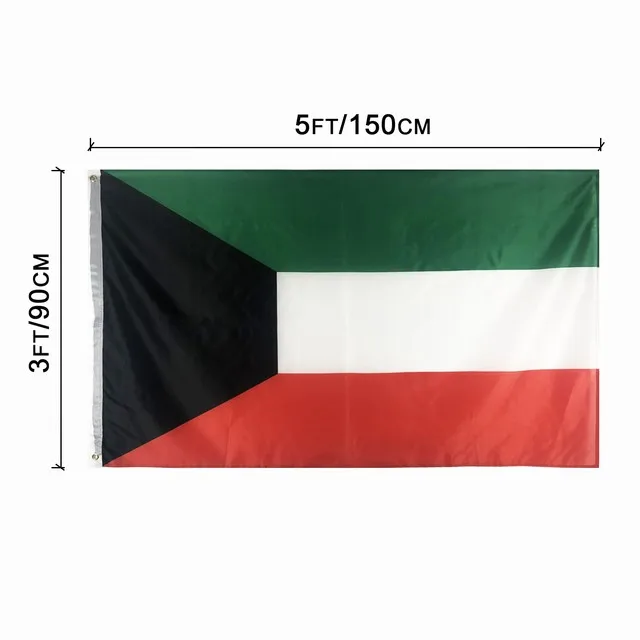 Fast Delivery Outdoor Flag national day Kuwait flag 3x5