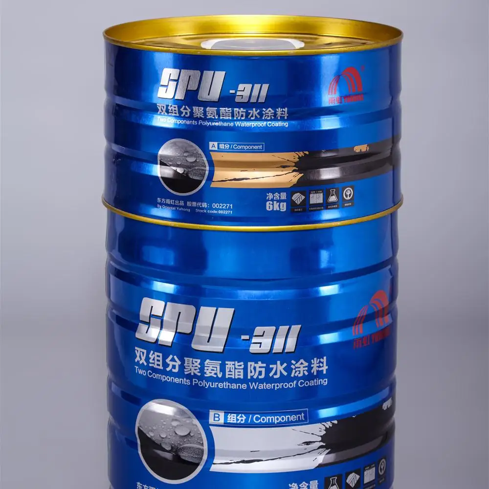 Double component liquid rubber polyurethane roof coating