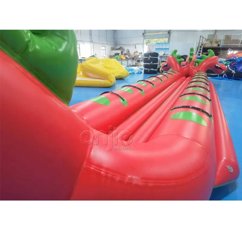 Ride on kids toys portable mini water park team building inflatable games banana boat double tube